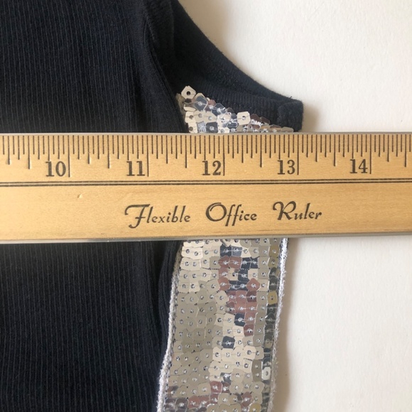 NWT Sequined Tank Top in Black L - Picture 5 of 7